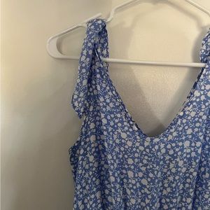 Blue floral maxi dress